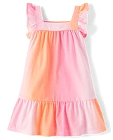 Baby And Toddler Girls Ombre Ruffle Dress