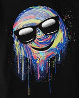 Boys Happy Face Sunglasses Graphic Tee