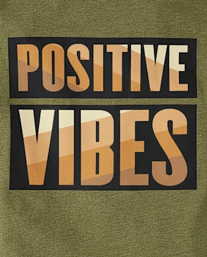 Boys Positive Vibes Graphic Tee