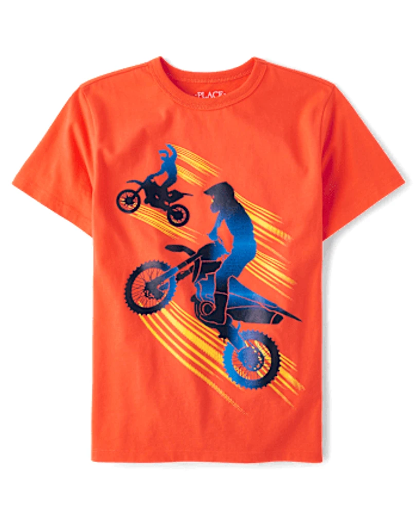 T-shirt imprimé Dirt Bike pour garçon