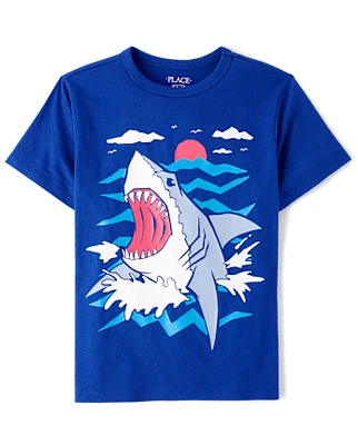 T-shirt imprimé requin pour garçon