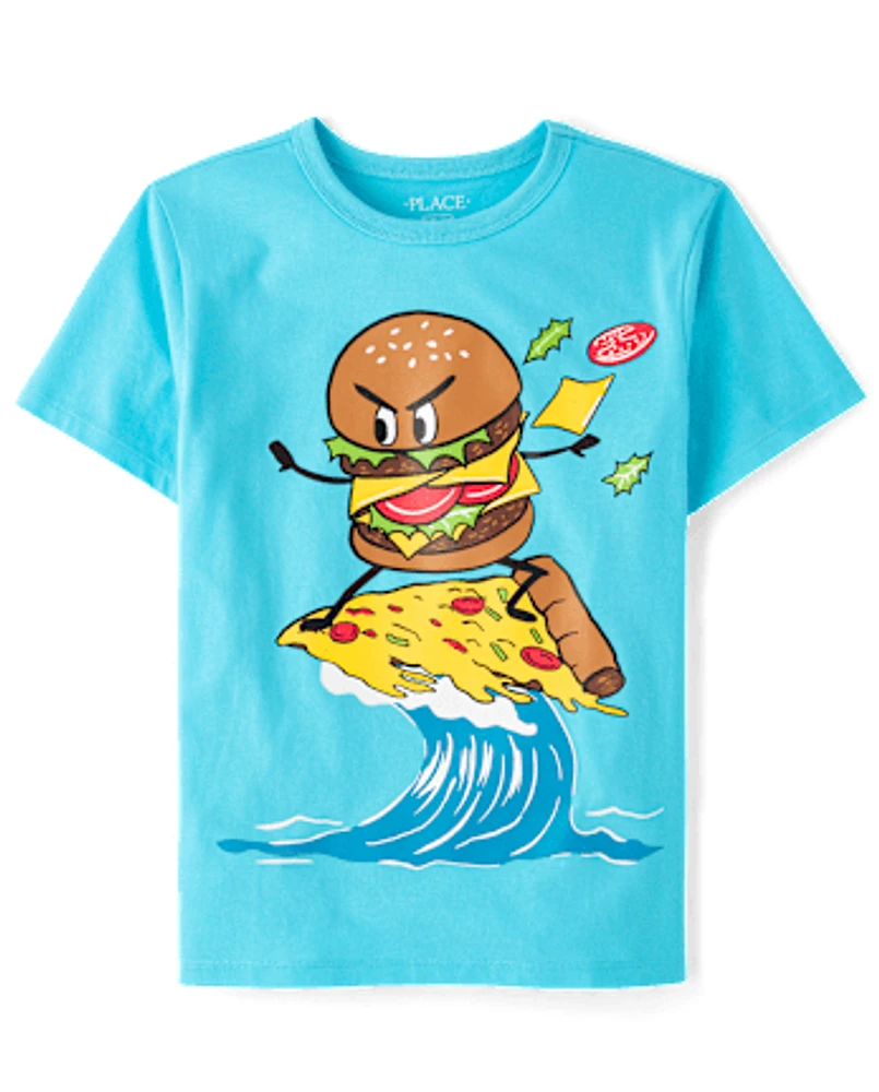 Boys Burger Surf Graphic Tee