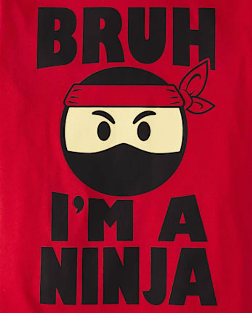 Boys Bruh Ninja Graphic Tee