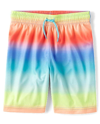 Boys Print Mesh Performance Basketball Shorts