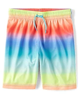 Boys Print Mesh Performance Basketball Shorts