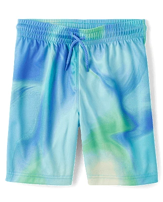 Boys Print Mesh Performance Basketball Shorts