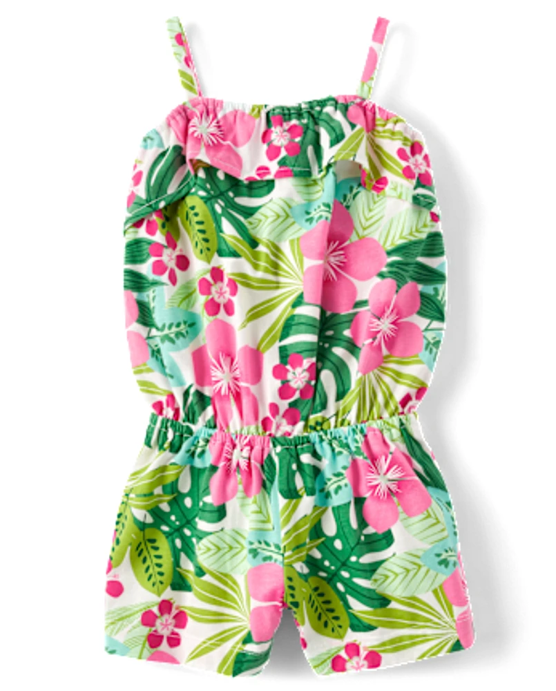 Baby And Toddler Girls Print Ruffle Romper