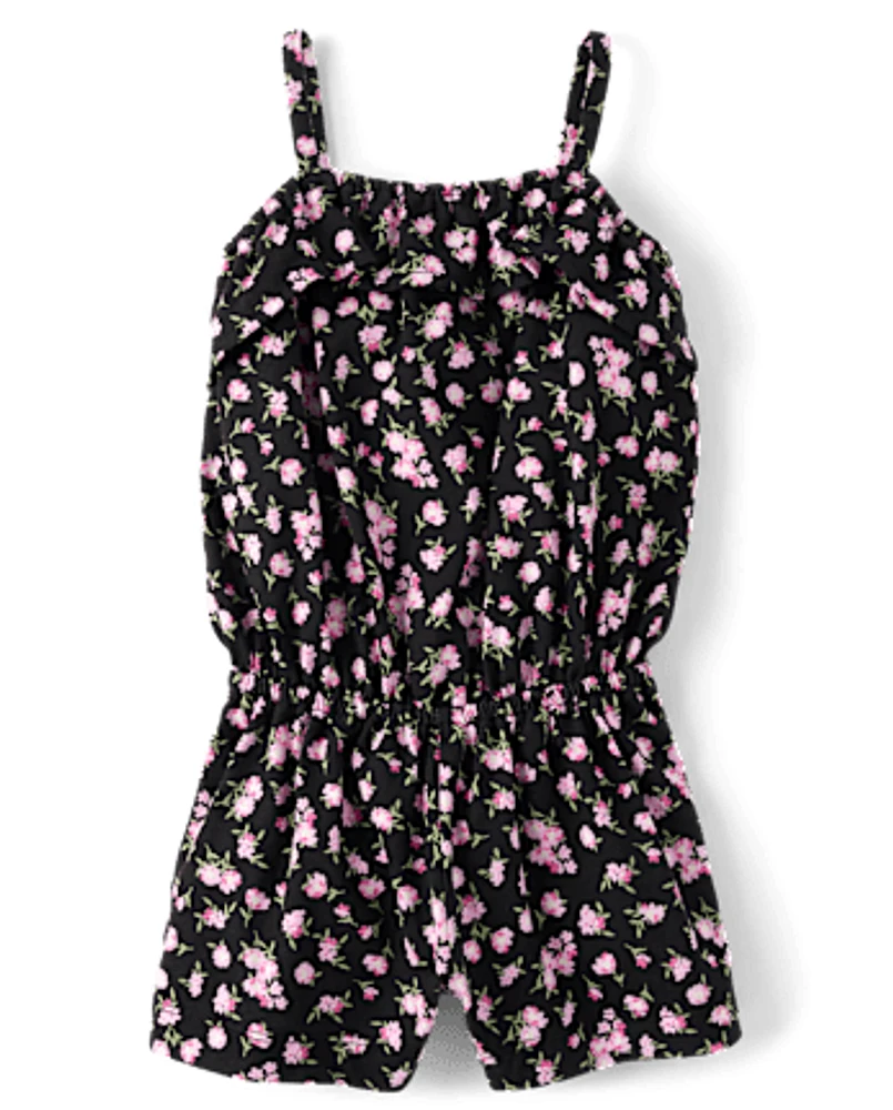 Baby And Toddler Girls Print Ruffle Romper