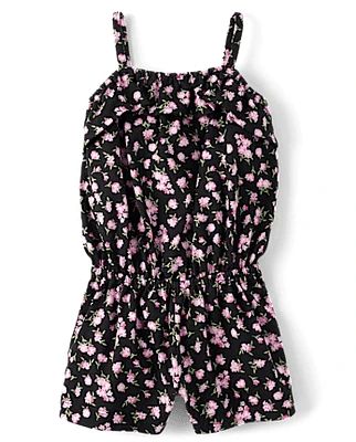 Baby And Toddler Girls Print Ruffle Romper