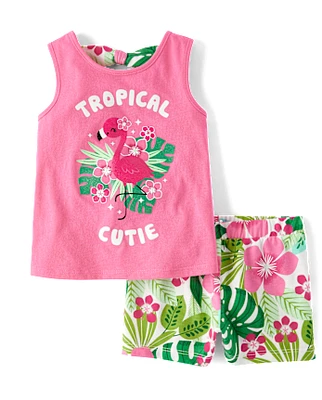Toddler Girls Animal 2-Piece Outfit Set