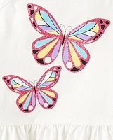 Toddler Girls Butterfly 2-Piece Outfit Set