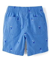 Boys Print Pull On Jogger Shorts