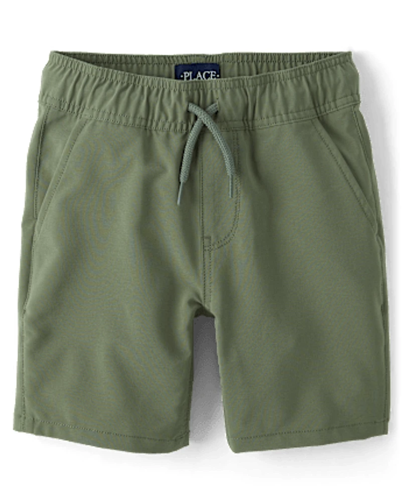 Boys Quick Dry Pull On Jogger Shorts