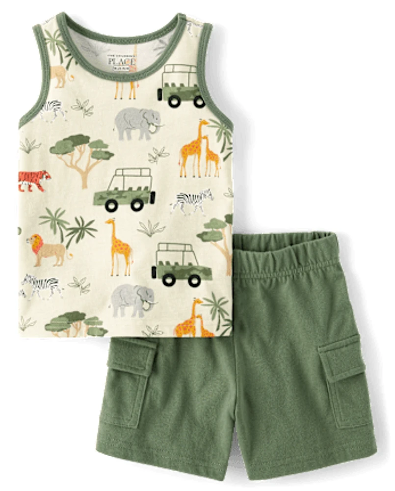 Baby And Toddler Boys Safari 2-Piece Outfit Set