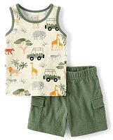 Baby And Toddler Boys Safari 2-Piece Outfit Set