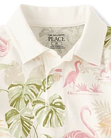 Baby And Toddler Boys Matching Family Tropical Polo
