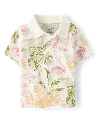 Baby And Toddler Boys Matching Family Tropical Polo