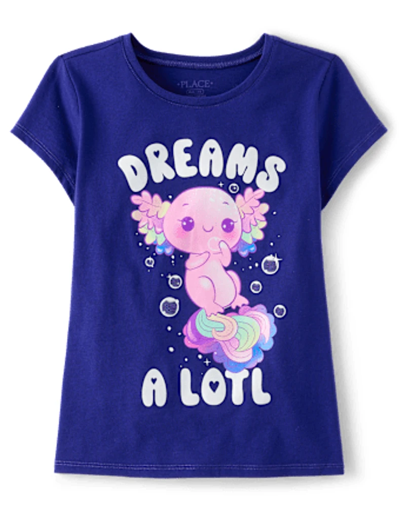 Girls Axolotl Dreams Graphic Tee