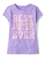 Girls Best Sister Ever Graphic Tee