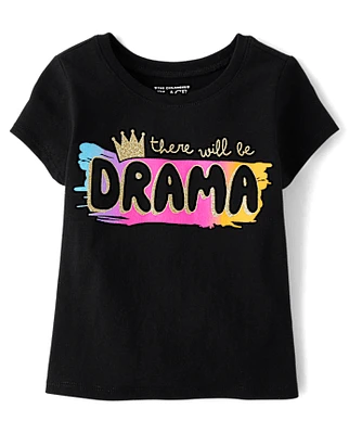 Baby And Toddler Girls Drama Graphic Tee