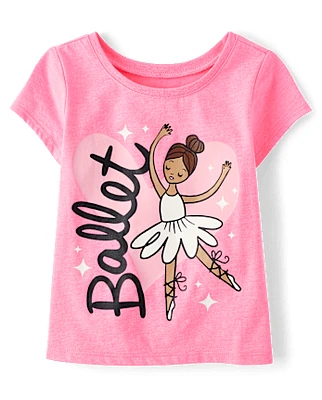 Baby And Toddler Girls Ballerina Graphic Tee