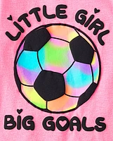 Baby And Toddler Girls Soccer Graphic Tee