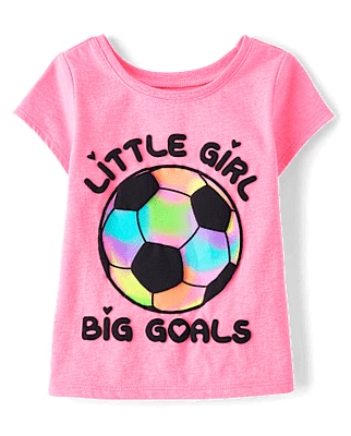 Baby And Toddler Girls Soccer Graphic Tee