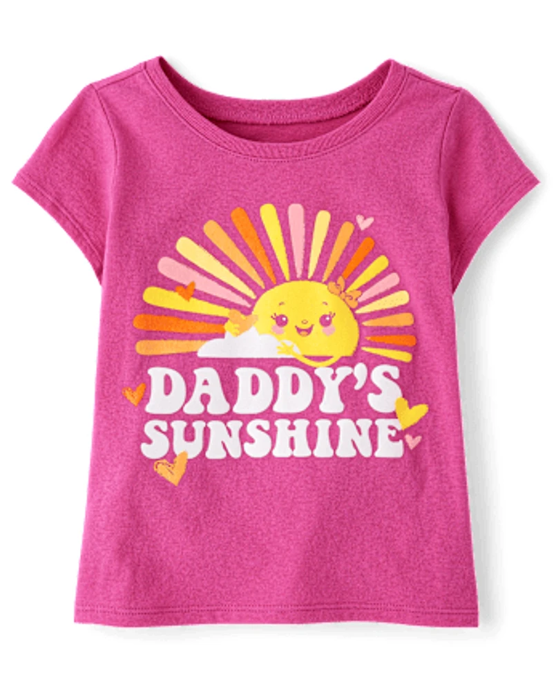 Baby And Toddler Girls Daddy's Sunshine Graphic Tee