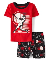 Boys Baseball Snug Fit Cotton Pajamas