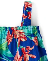 Baby Girls Matching Family Tropical Ruffle Swing Dress