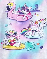 Girls Cat Pool Float Pajamas