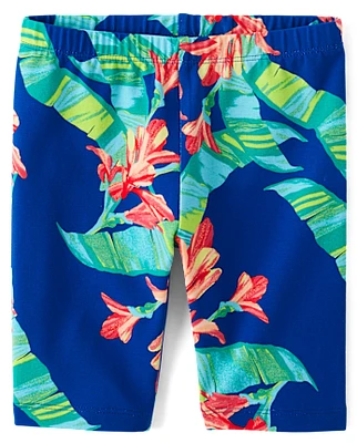 Girls Print Bike Shorts