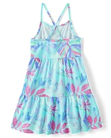 Girls Print Tiered Dress