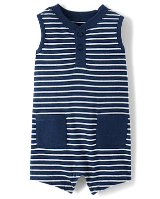 Baby Boys Striped Romper