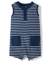 Baby Boys Striped Romper