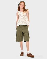 Girls Floral Tiered Tank Top