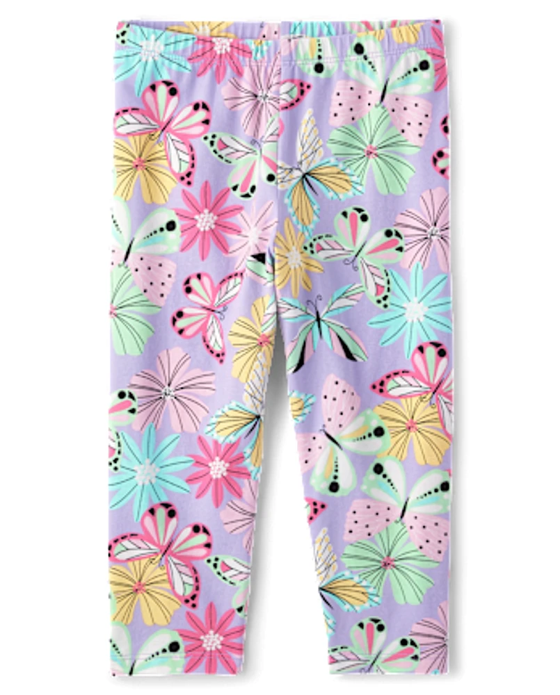 Girls Print Capri Leggings