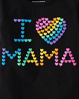 Baby And Toddler Girls Love Mama Graphic Tee