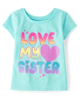 Baby And Toddler Girls Love My Sister Graphic Tee