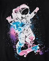 Boys Astronaut Skateboard Graphic Tee