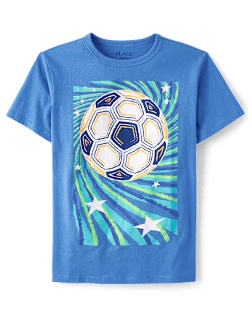 Boys Soccer Ball Graphic Tee