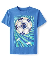 Boys Soccer Ball Graphic Tee