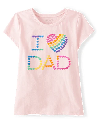 Girls Love Dad Graphic Tee