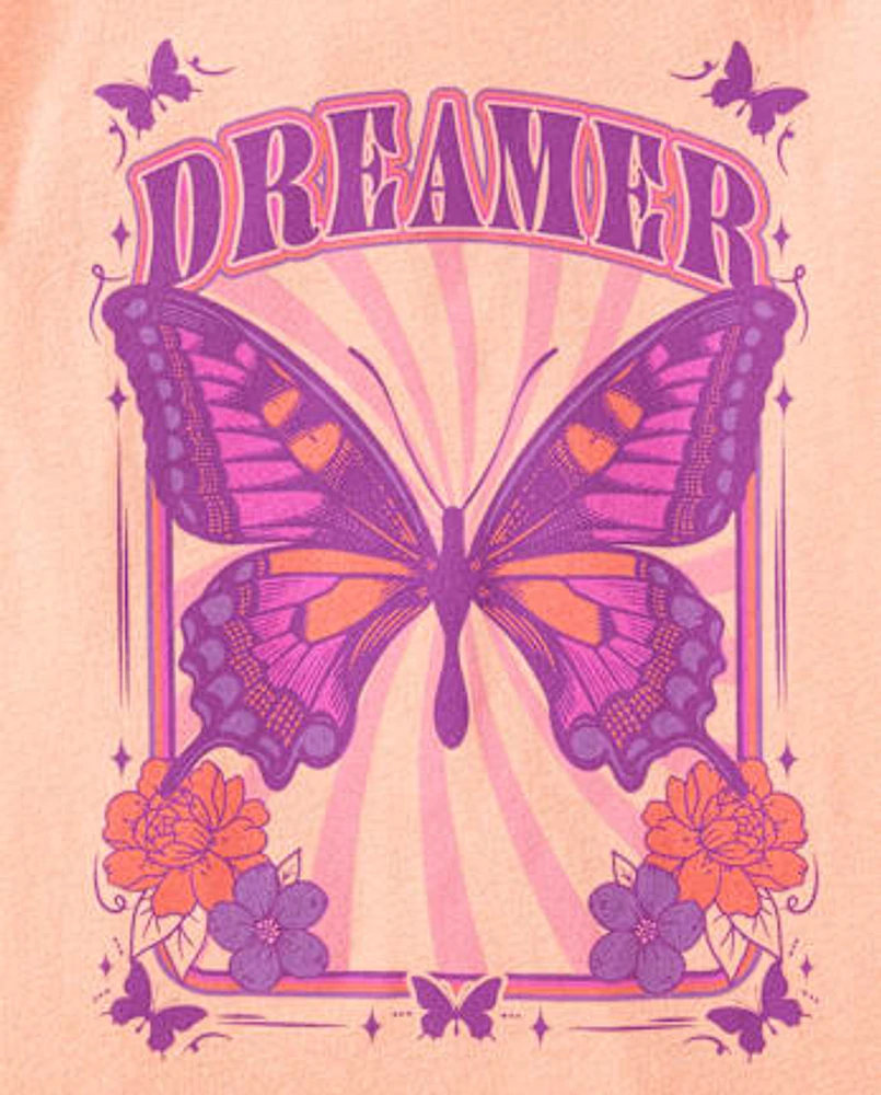 T-shirt graphique Butterfly Dreamer pour fille