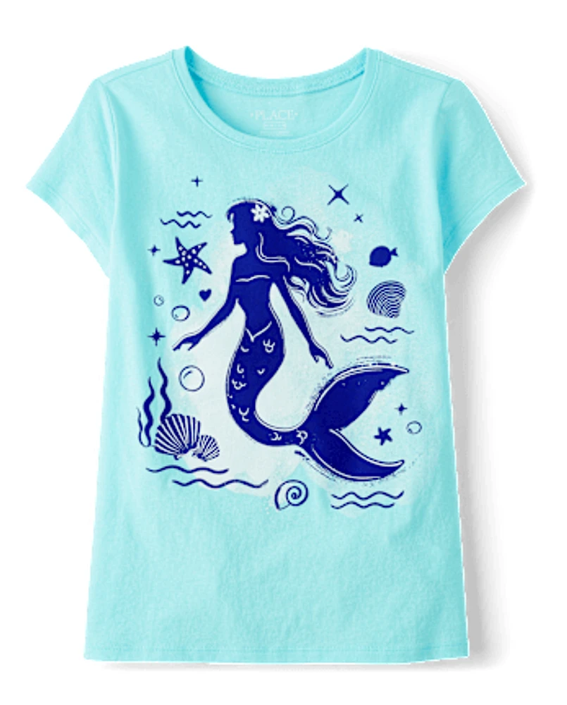Girls Mermaid Graphic Tee