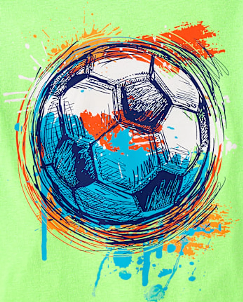 Boys Soccer Ball Graphic Tee