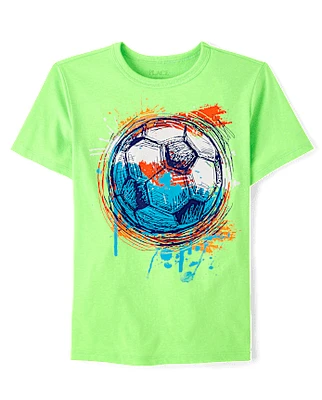 Boys Soccer Ball Graphic Tee