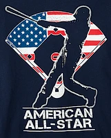 Boys Baseball American All-Star Graphic Tee