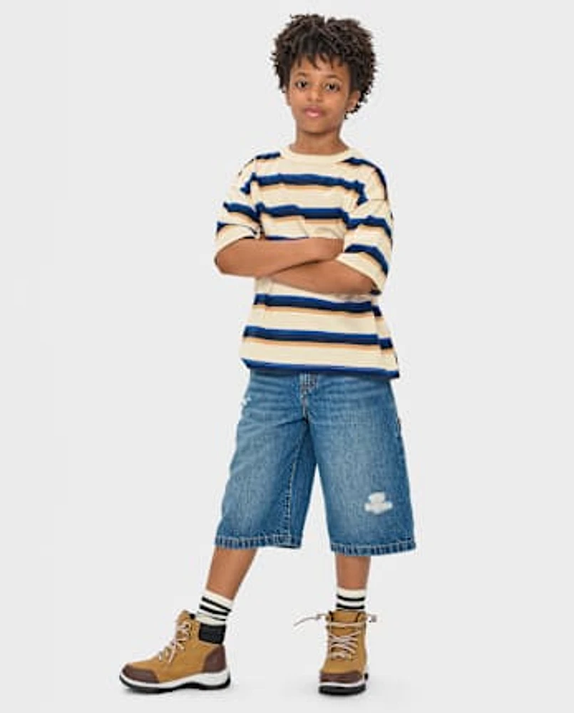 Kids Denim Baggy Carpenter Jorts