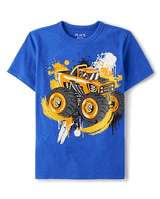 T-shirt graphique Monster Truck pour garçon